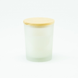 Kaarsje in potje | Frosted Wit