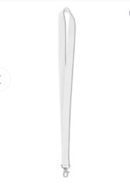 Keycord Wit (Ook geschikt voor sublimatie)