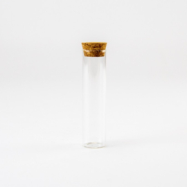 Glazen buisje met kurk | 10 cm x 2,4 cm