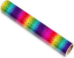 Mermaid patroon vinyl | Mermaid Rainbow | 30 x 100 cm