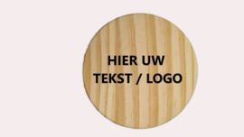 Ronde houten glasonderzetter