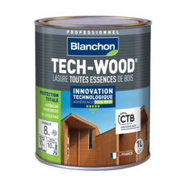 Blanchon Tech-Wood lazuurbeits wit 1 L