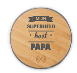 Draadloze telefoonoplader | mijn superheld papa/opa