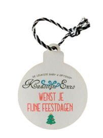 Houten kerstbal | met logo