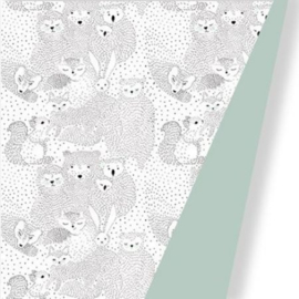 Inpakpapier |  Love Animals DZ Mint