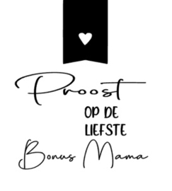 Fles etiket | Proost op Bonus Mama