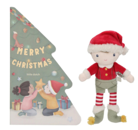 Little Dutch | Kerstboek met knuffel Jim - Giftset