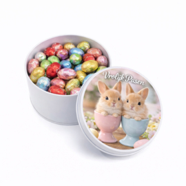 Paasblik  haasjes in eierdop| rond