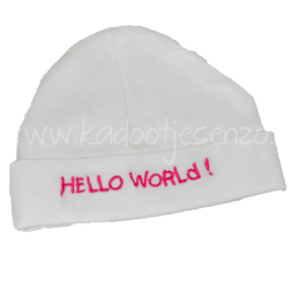 Baby Muts Hello World (fuchsia)