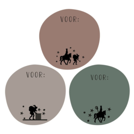 Sinterklaas Stickers Multi – sint en piet - 6 stuks