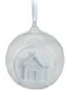 Hanger kerstbal huisje