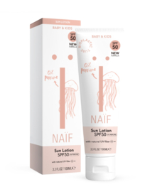 Naïf Zonnebrand Lotion 0% parfum voor Baby & Kids Factor 50 100ml