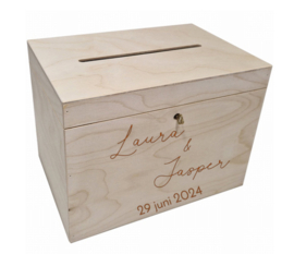 Houten enveloppendoos
