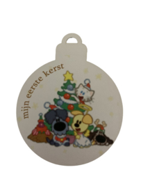 Houten kerstbal | Woezel kerstboom