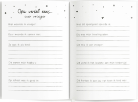 Mijn opa, oma & ik invulboek – Zwart/wit