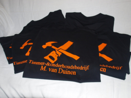 T- shirts Heren B&C Exact 150  | met tekst