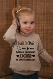 Sweater | Hallo kun je me ophalen?