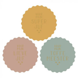 Stickers Multi – Juf / Meester - 6 stuks