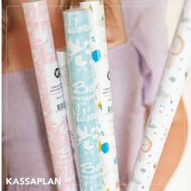 Inpakpapier | Baby Chalkboard Light Blue