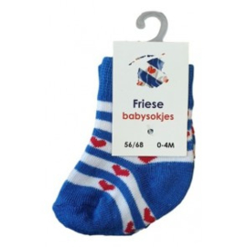 Friese baby sokjes blauw 0 - 4 maanden