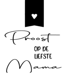 Fles etiket | Proost op Mama