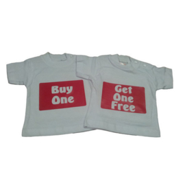 Tweeling shirtjes Buy one - Get one free