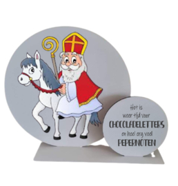 Decoratie cirkels op plankje | Sinterklaas