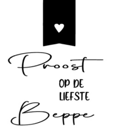 Fles etiket | Proost op Beppe