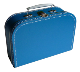 Kinderkoffertje (met naam) - Aqua blauw