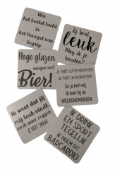 Bierviltjes met leuke tekst