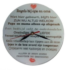 Klok Regels bij opa en oma