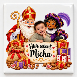 Persoonlijk Sinterklaastegeltje met foto
