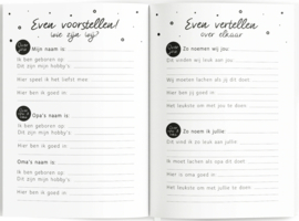 Mijn opa, oma & ik invulboek – Zwart/wit
