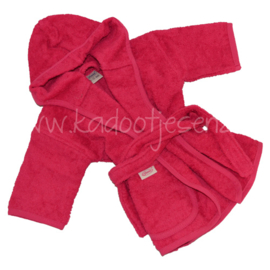 Badjas met naam  0-12 mnd  | Fuchsia