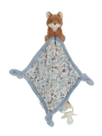 Knuffeldoekje print Vos - Blauw - Forest Friends