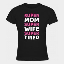 T-shirt zwart | Super mom