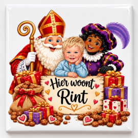 Persoonlijk Sinterklaastegeltje met foto