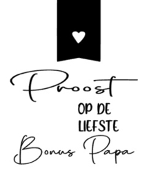 Fles etiket | Proost op Bonus Papa