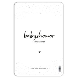 Babyshower invulkaarten 15 stuks - A5