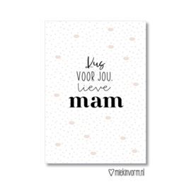 Kaartje | Kus voor jou lieve mam