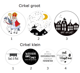 Decoratie cirkels op plankje | Sinterklaas