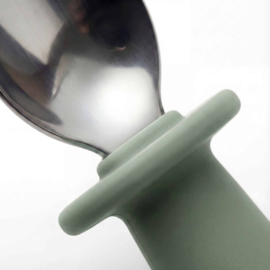 Kinder Bestek Set – RVS Vork & Lepel | Stone Green