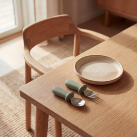 Kinder Bestek Set – RVS Vork & Lepel | Stone Green