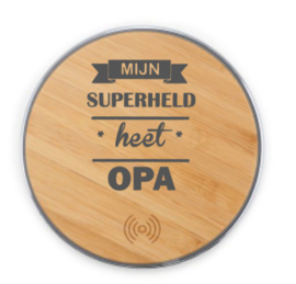 Draadloze telefoonoplader | mijn superheld papa/opa
