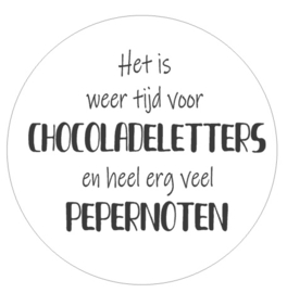 Muurcirkel | Het is weet tijd voor chocoladeletters