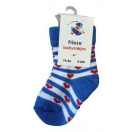 Friese baby sokjes blauw 5 - 8 maanden