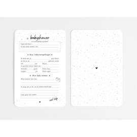 Babyshower invulkaarten 15 stuks - A5