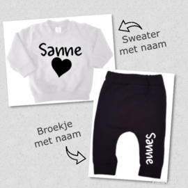 Setje sweater + broekje met naam