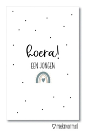 MINI-KAART | HOERA! EEN JONGEN