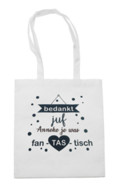 Tas katoen | Bedankt juf - met naam